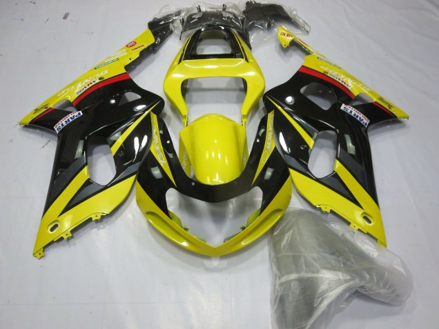 Mejores Carenados Moto Suzuki GSXR 600 / GSXR 750 2001-2003 - Amarillo Gris Negro Brillante
