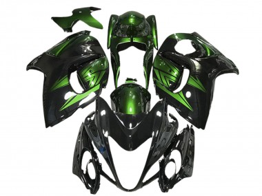 Mejores Carenados Moto Suzuki GSXR 1300 2008-2020 - Negro Brillante Verde Profundo