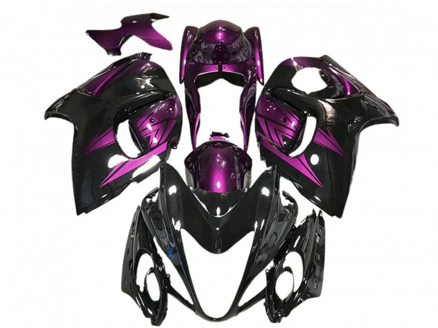 Mejores Carenados Moto Suzuki GSXR 1300 2008-2020 - Negro Brillante Púrpura Profundo