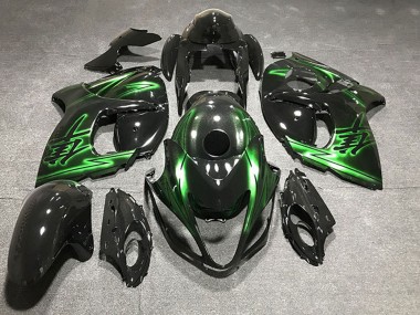 Mejores Carenados Moto Suzuki GSXR 1300 2008-2020 - Negro Brillante Verde