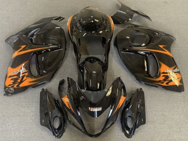 Mejores Carenados Moto Suzuki GSXR 1300 2008-2020 - Negro Brillante Naranja