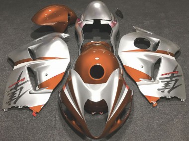 Mejores Carenados Moto Suzuki GSXR 1300 1996-2007 - Naranja Brillante Plata