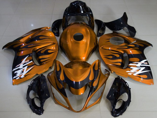 Mejores Carenados Moto Suzuki GSXR 1300 2008-2020 - Naranja Brillante Negro