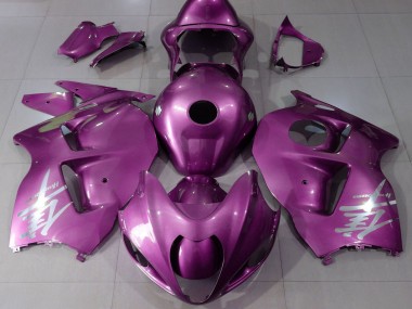 Mejores Carenados Moto Suzuki GSXR 1300 1996-2007 - Rosa Brillante Plata Logo