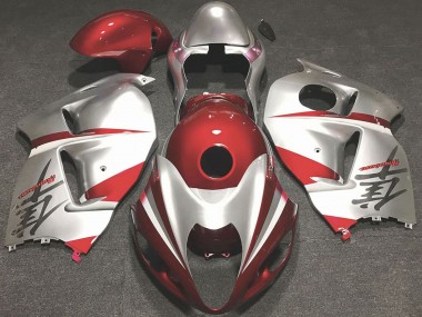 Mejores Carenados Moto Suzuki GSXR 1300 1996-2007 - Rojo Brillante Plata
