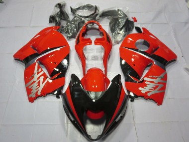 Mejores Carenados Moto Suzuki GSXR 1300 1996-2007 - Rojo Negro Plata Calcomanía