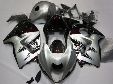 Mejores Carenados Moto Suzuki GSXR 1300 1996-2007 - Plata Rojo Oscuro