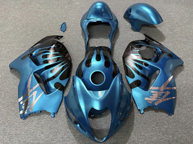 Mejores Carenados Moto Suzuki GSXR 1300 1996-2007 - Azul Cielo Negro