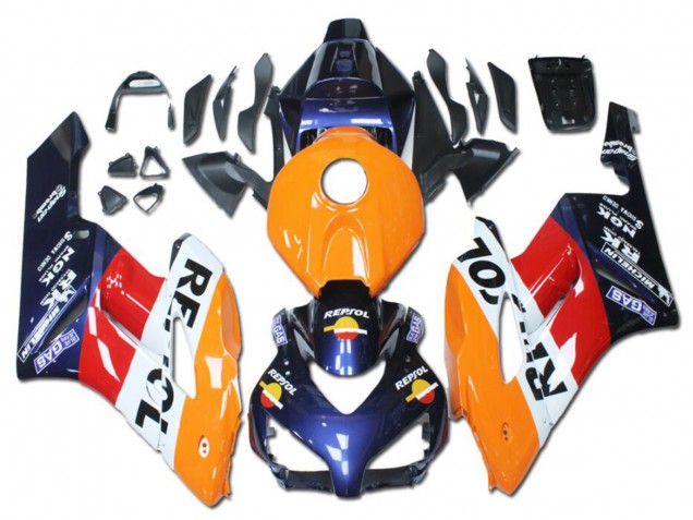 Mejores Carenados Moto Honda CBR1000RR 2004-2005 - Naranja Rojo Blanco Azul Repsol