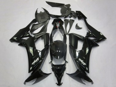 Mejores Carenados Moto Kawasaki ZX10R 2008-2010 - Negro Brillante Negro Mate Blanco Calcomanía
