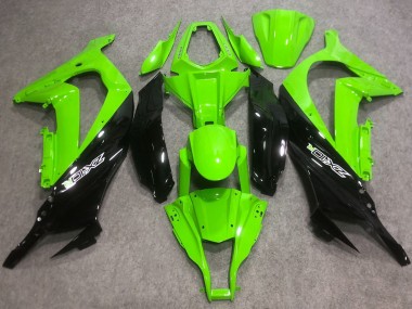 Mejores Carenados Moto ABS Kawasaki ZX10R 2016-2020 - Verde Negro Brillante