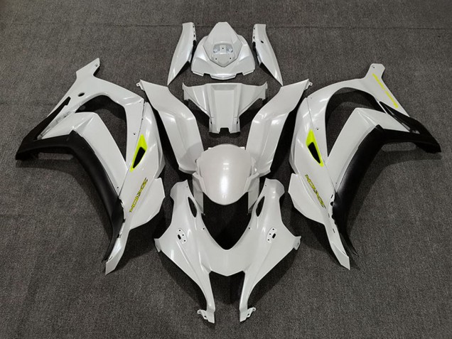 Mejores Carenados Moto Kawasaki ZX10R 2016-2020 - Blanco Perla Amarillo Negro Mate