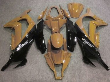 Mejores Carenados Moto Kawasaki ZX10R 2016-2020 - Bronceado del Desierto Negro Brillante