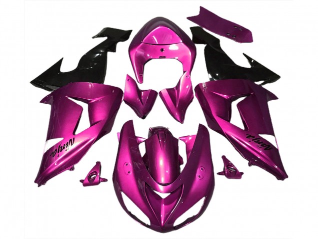 Mejores Carenados Moto Kawasaki ZX10R 2006-2007 - Rosa Negro Brillante