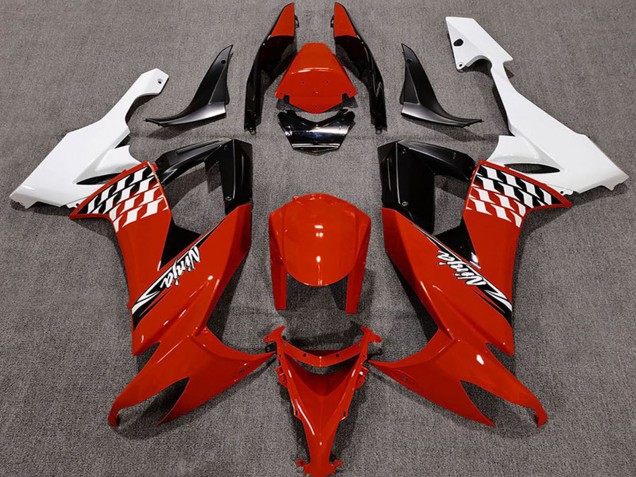 Mejores Carenados Moto Kawasaki ZX10R 2008-2010 - Blanco Rojo Negro