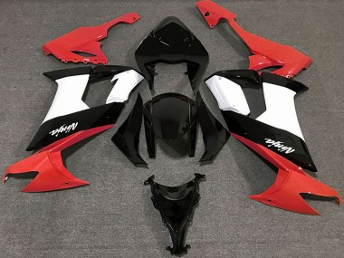 Mejores Carenados Moto Kawasaki ZX10R 2008-2010 - Rojo Brillante Negro Blanco