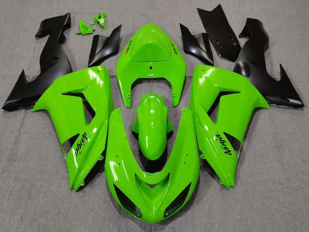 Mejores Carenados Moto Kawasaki ZX10R 2006-2007 - Verde Negro Mate