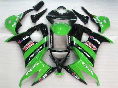 Mejores Carenados Moto Kawasaki ZX10R 2008-2010 - Verde Negro Rojo Kick Elf Vent-Axia