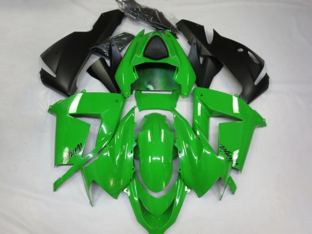 Mejores Carenados Moto Kawasaki ZX10R 2004-2005 - Verde Brillante Negro