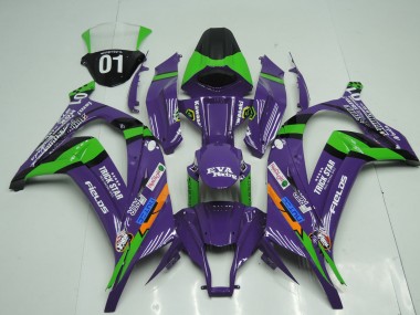 Mejores Carenados Moto Kawasaki ZX10R 2011-2015 - Púrpura Negro Verde Naranja Blanco Trick Star EVA Racing OEM Estilo