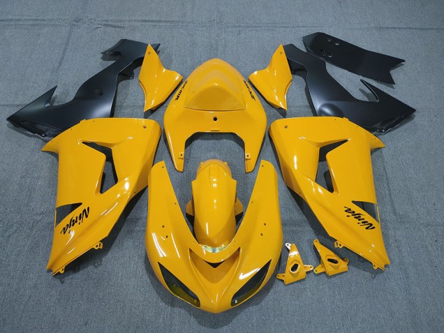 Mejores Carenados Moto Kawasaki ZX10R 2006-2007 - Amarillo Negro Ninja