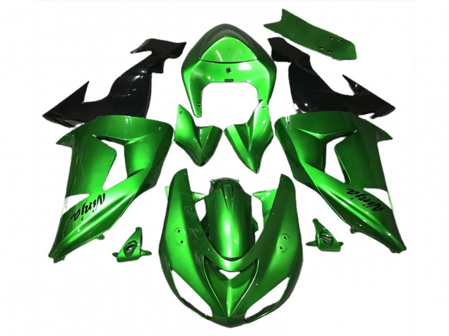 Mejores Carenados Moto Kawasaki ZX10R 2006-2007 - Verde Negro Brillante