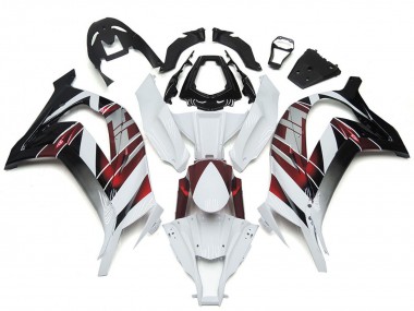 Mejores Carenados Moto Kawasaki ZX10R 2016-2020 - Blanco Rojo Negro