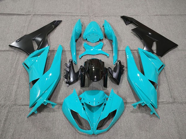 Mejores Kits Carenado Moto Kawasaki ZX6R 2009-2012 - Azul Negro Brillante