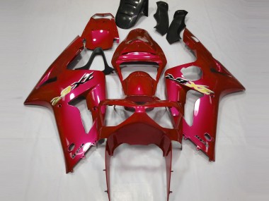 Mejores Carenado Moto Kawasaki ZX6R 2003-2004 - Rojo