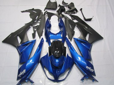 Mejores Carenados Moto Kawasaki ZX6R 2009-2012 - Azul Negro Brillante Negro Mate Blanco Ninja