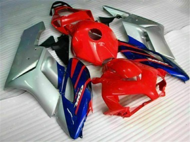 Mejores Carenados Moto Honda CBR1000RR 2004-2005 - Plata Rojo Azul Negro Raya