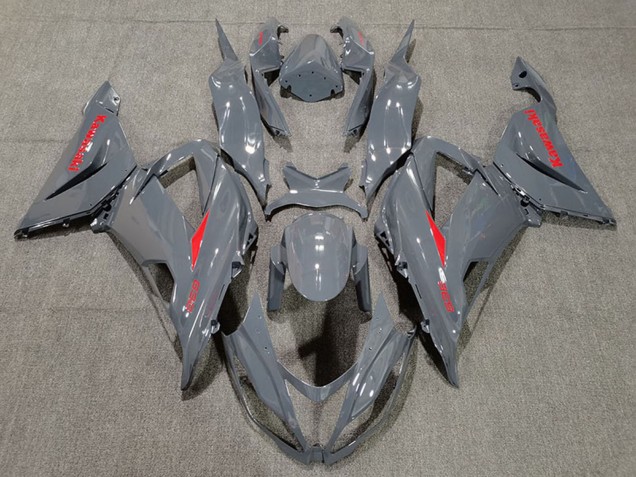 Mejores Carenados Moto Kawasaki ZX6R 2013-2018 - Nardo Gris Rojo