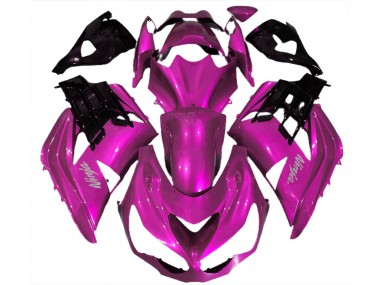 Mejores Carenados Moto Kawasaki ZX14R ZZR1400 2012-2024 - Hot Rosa Negro