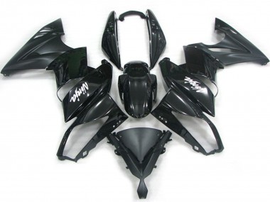 Mejores Carenados Moto Kawasaki Ninja 650R 2009-2011 - Negro Brillante Negro Mate Blanco Calcomanía