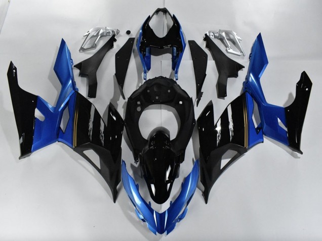 Mejores Carenados Moto Kawasaki Ninja 400 2018-2024 - Azul Negro Brillante