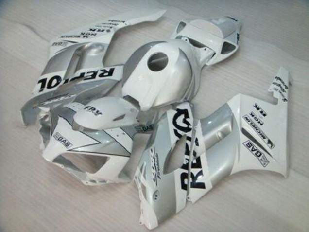 Mejores Carenado Moto Honda CBR1000RR 2004-2005 - Blanco Plata Negro Repsol