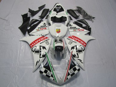 Mejores Carenados Moto Yamaha R1 2012-2014 - Blanco Rojo Verde Negro Abarth Wudy Motul