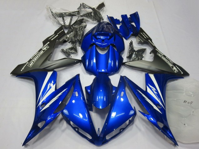 Mejores Carenados Moto Yamaha R1 2004-2006 - Azul Blanco Negro Mate