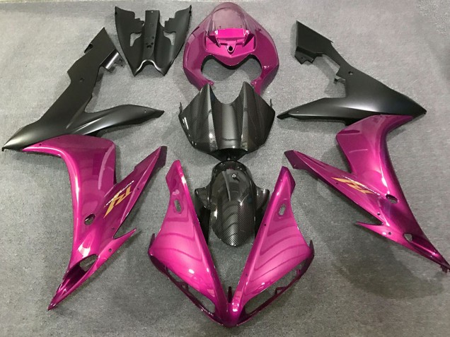Mejores Carenados Moto Yamaha R1 2004-2006 - Hot Rosa FibraCarbono Estilo