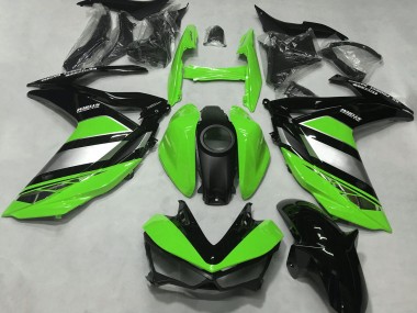 Mejores Carenados Moto Yamaha R3 2015-2018 - Verde Plata Negro Brillante