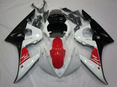 Mejores Carenado Moto Yamaha R6 2005 - Blanco Rojo Negro