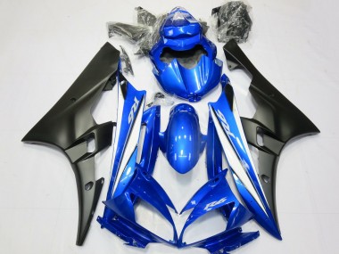 Mejores Carenados Moto Yamaha R6 2006-2007 - Azul Blanco Negro Mate