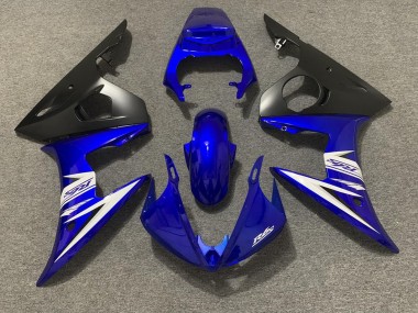 Mejores Carenado Moto Yamaha R6 2003-2004 - Azul Blanco Negro Mate
