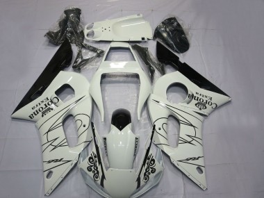 Mejores Carenados Moto Yamaha R6 1998-2002 - Blanco Negro Corona Motul