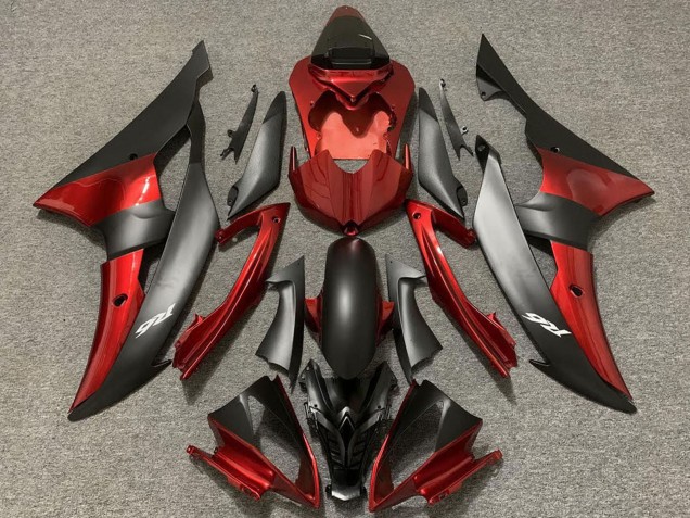 Mejores Carenados Moto Yamaha R6 2008-2016 - Rojo Negro Mate