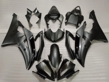 Mejores Carenado Moto Yamaha R6 2008-2016 - Negro Brillante Negro Mate