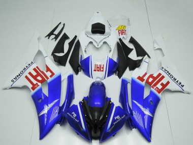 Mejores Carenados Moto Yamaha R6 2008-2016 - Blanco Azul Rojo Negro Fiat