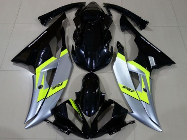 Mejores Carenados Moto Yamaha R6 2008-2016 - Plata Neon Verde Negro Brillante