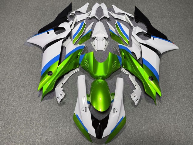 Mejores Carenados Moto Yamaha R6 2017-2025 - Blanco Azul Verde