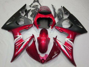 Mejores Carenados Moto Yamaha R6 2003-2004 - Rojo Blanco Negro Mate